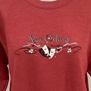 New - New Orleans Mardi Gras Heather Red Women's Sweatshirt Size Medium